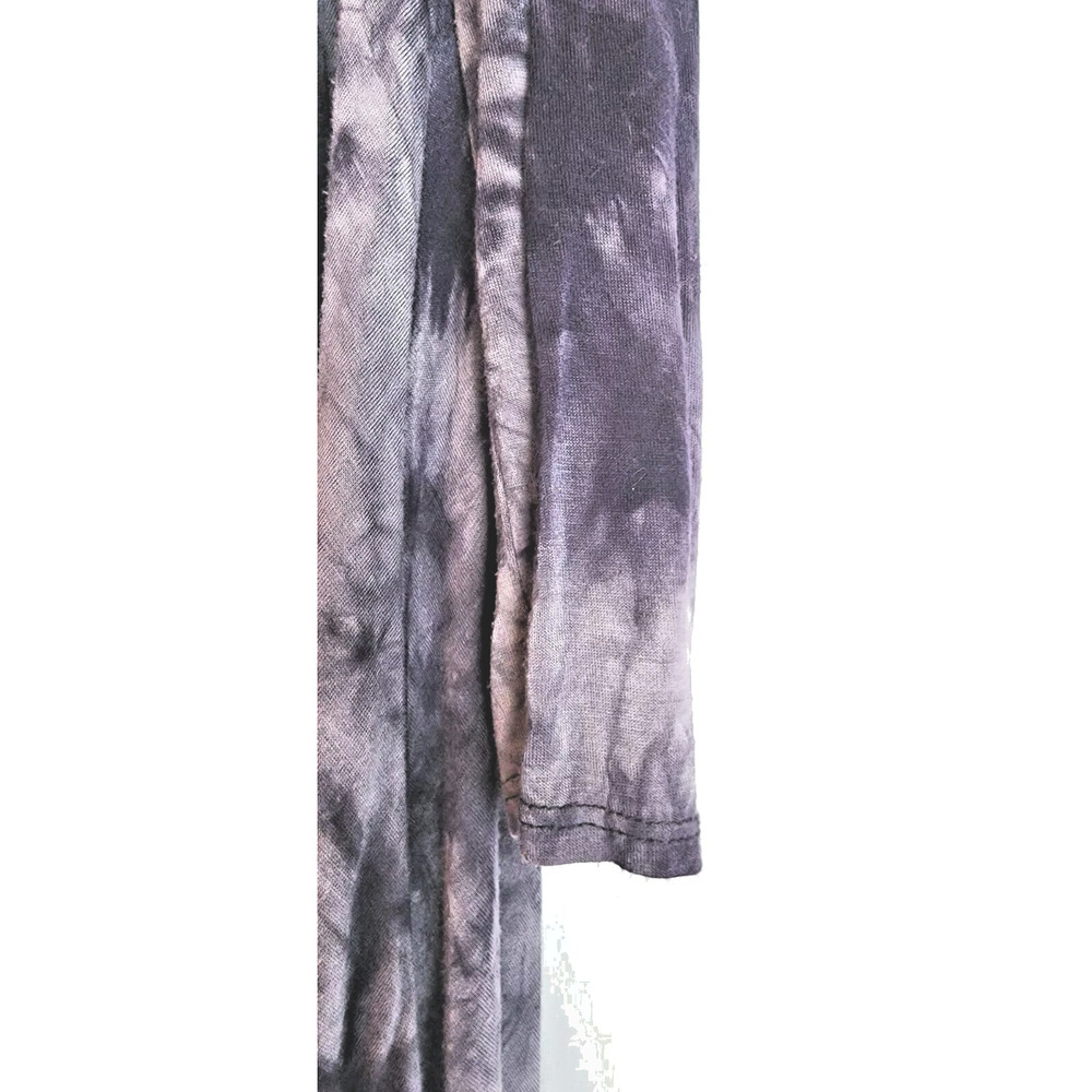 Rae Mode Mineral Wash Gray Jersey Knit High Low Waterfall Mullet Maxi Dress - Picture 5 of 13